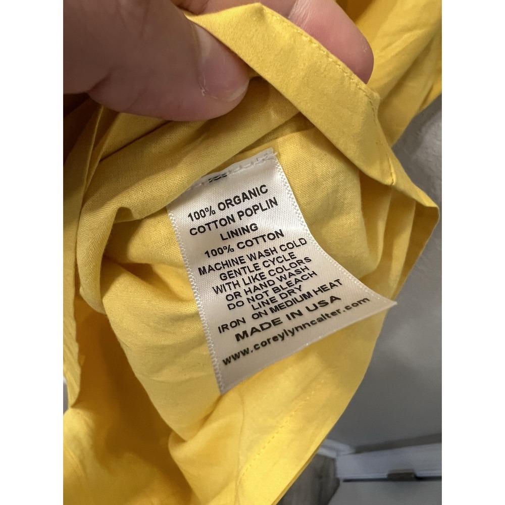 Anthropologie Corey Lynn Calter Yellow Cut-Out-Back Dress size S - Picture 4 of 6
